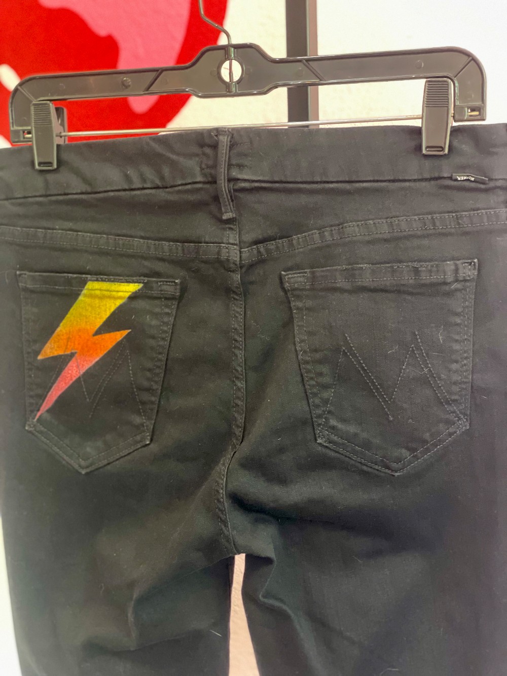 Mother Gold Bolt Looker Ankle Fray Jeans