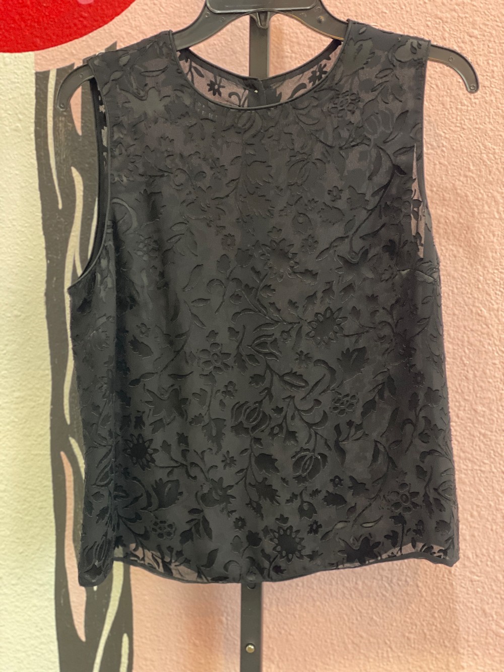 Spenser Jeremy Burnout Floral Silk Shell