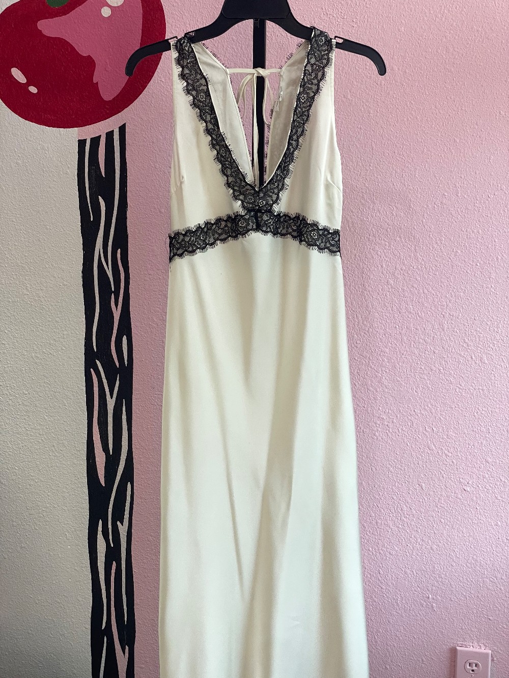 Blu Pepper Satin & Lace Maxi Dress