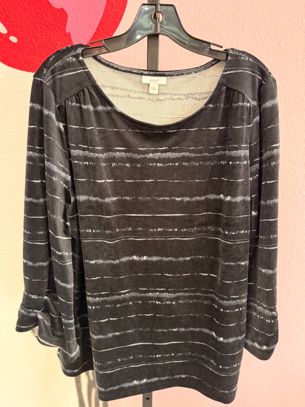 Pure Jill Striped Velour Top