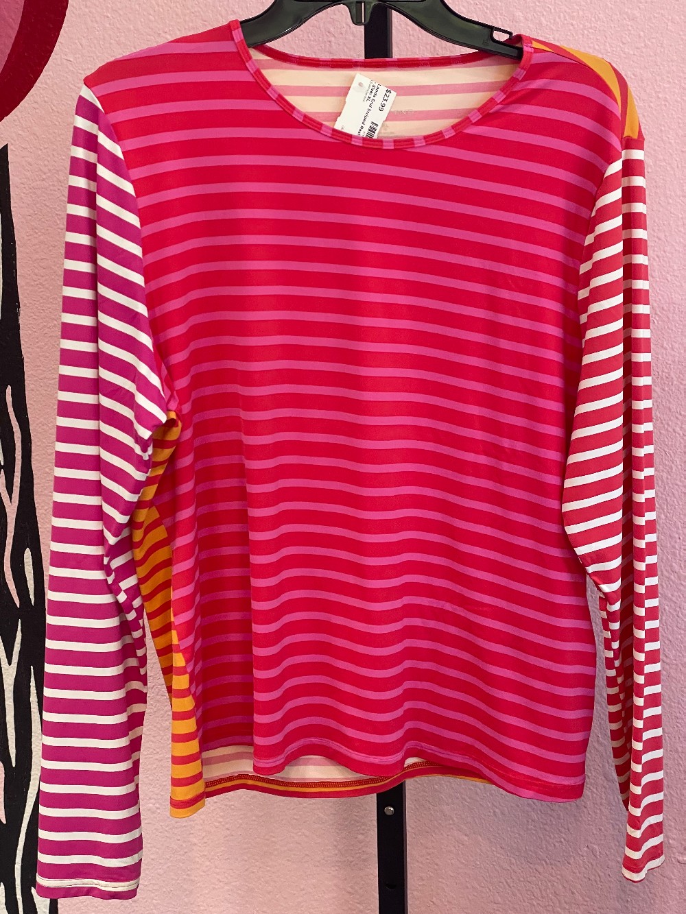 Lands End Striped Rash Guard