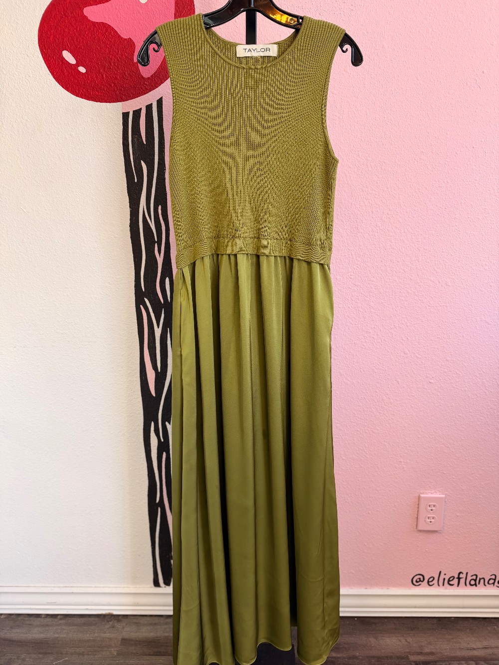Taylor Knit/Satin Maxi Dress