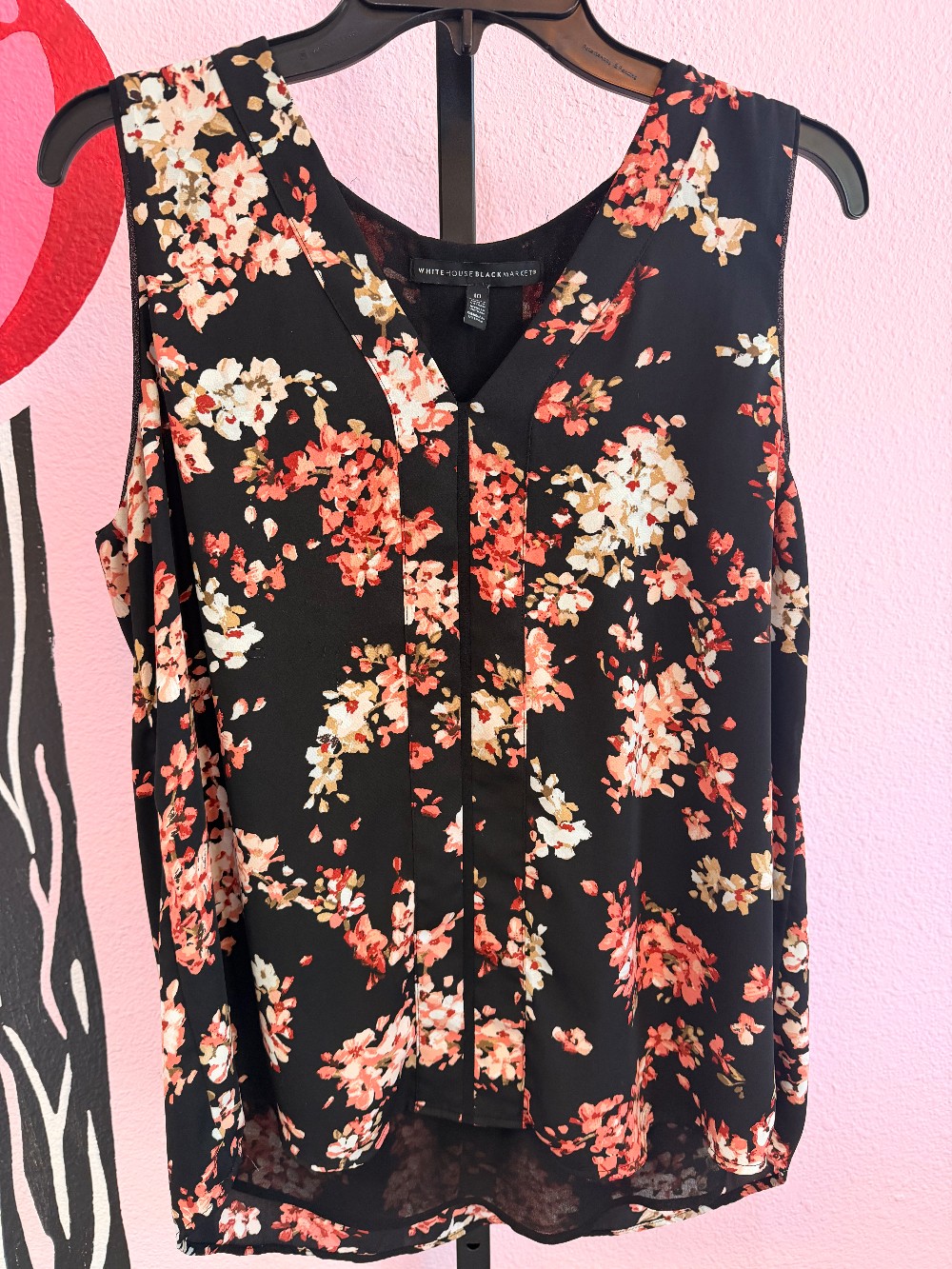WHBM Floral Sleeveless Top