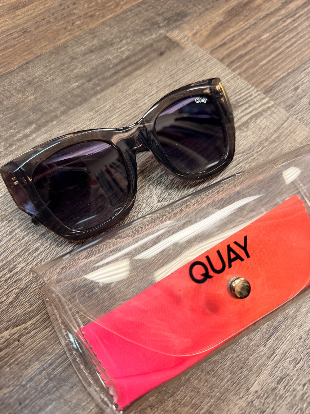 Quay Tortoiseshell Sunglasses in Plastic Case