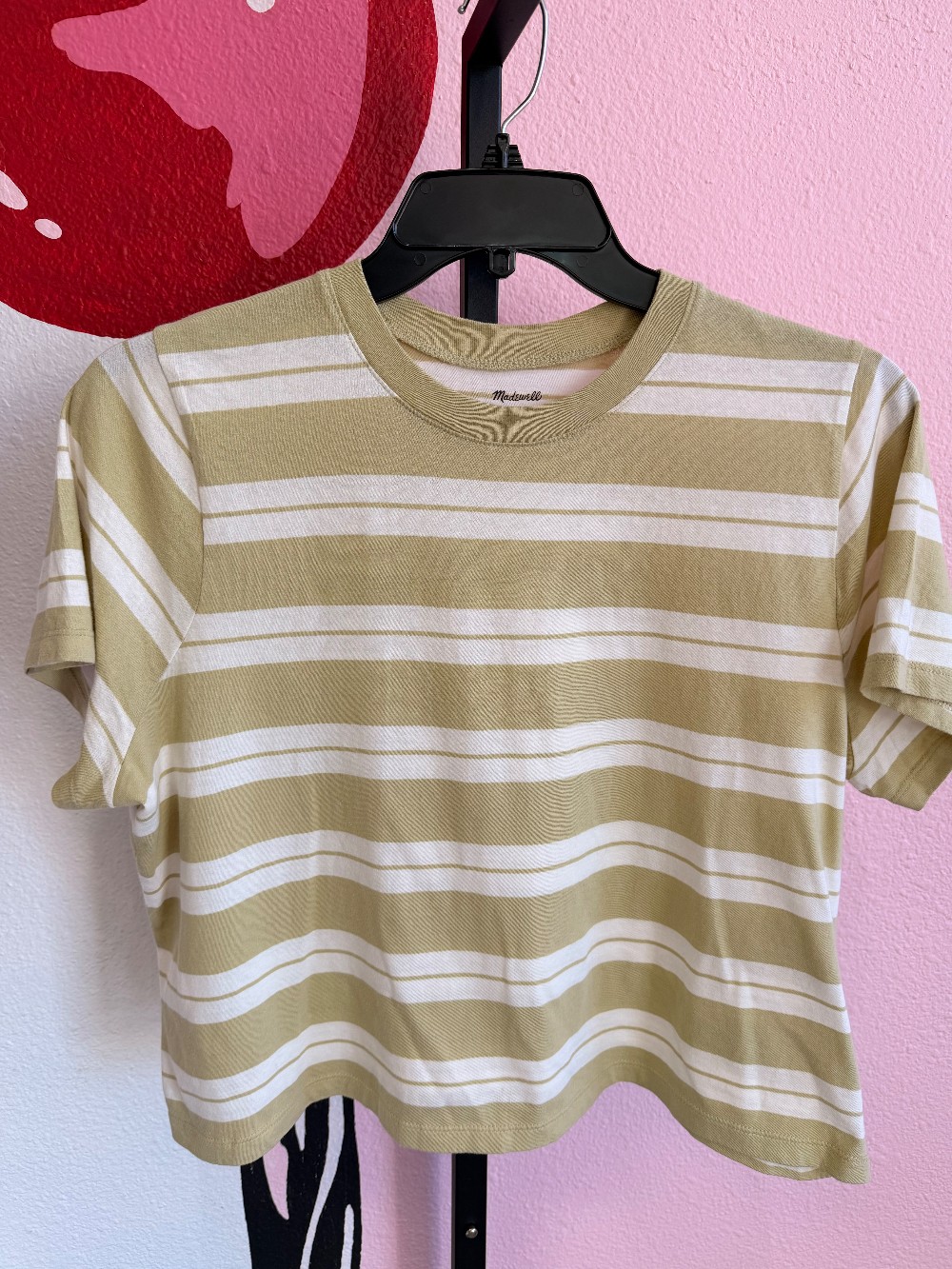 Madewell Stripe Boxy Crop Tee