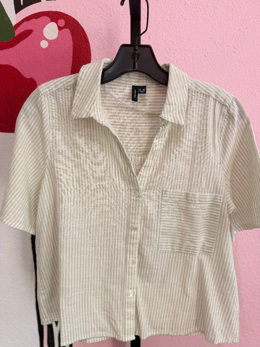 Vero Moda Striped Button Down Top