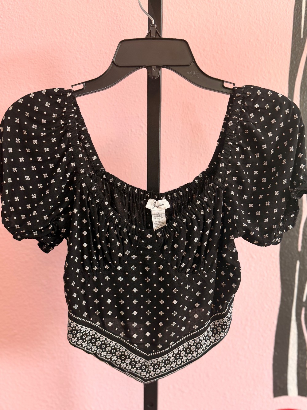 Japana Cropped Kerchief Print Top