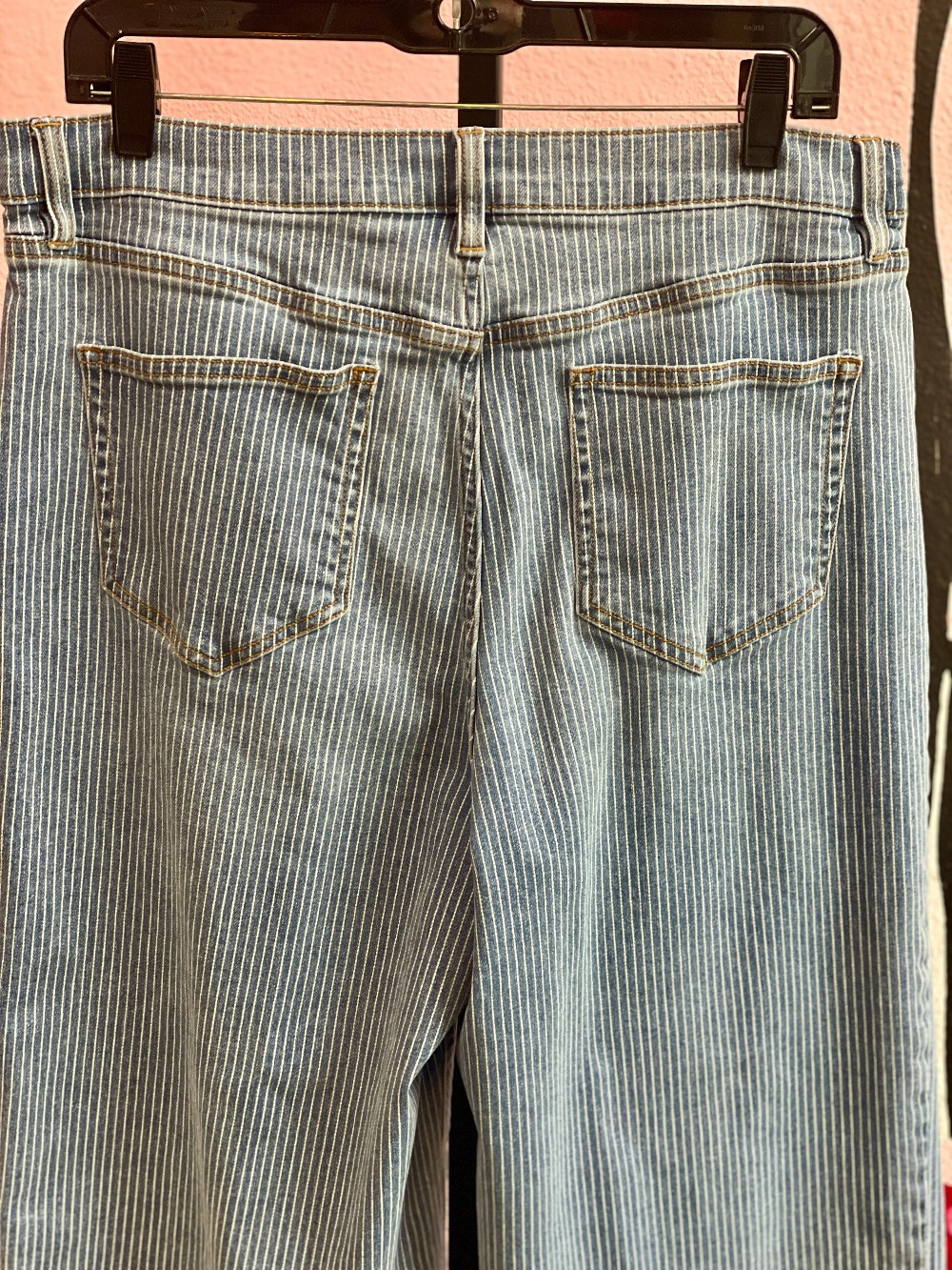 Lands' End Pinstripe Wideleg Jeans