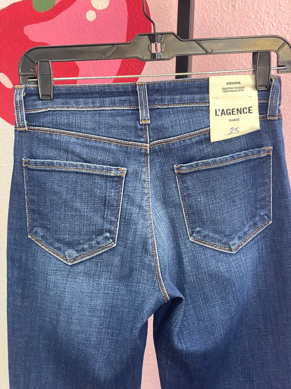 L'Agence Oriana High Rise Straight Jeans