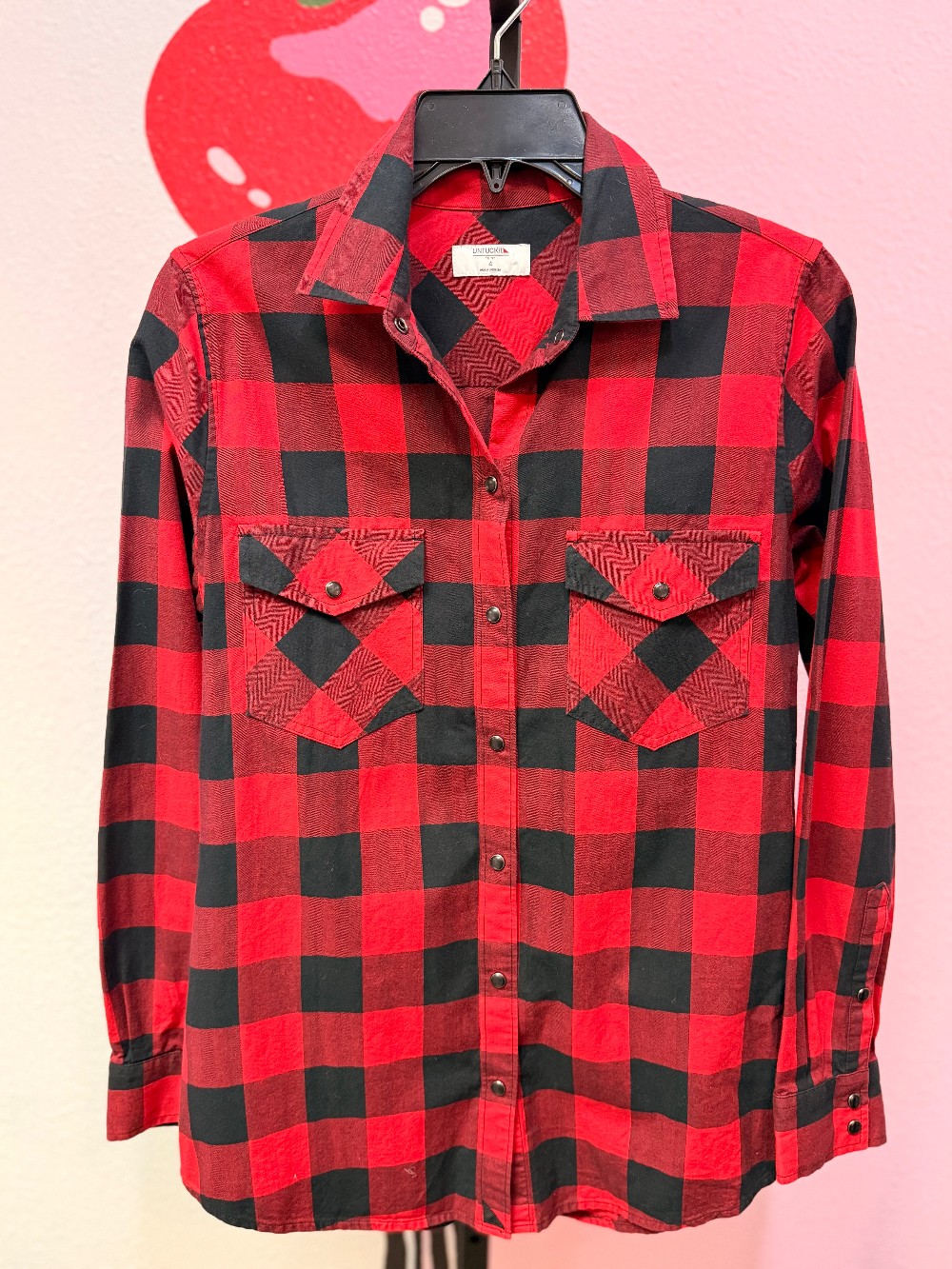 Untuckit Buffalo Check Snap Front Top