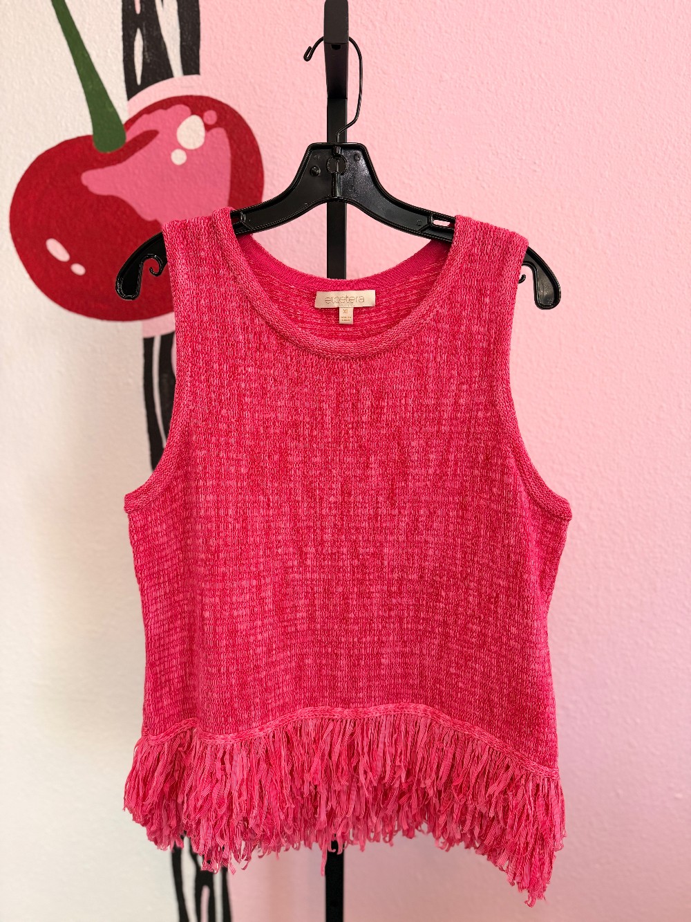 Etcetera Knit Fringe Tank Top