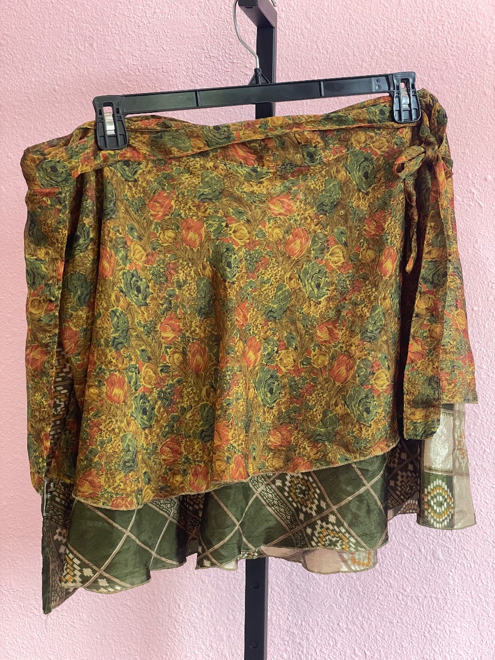 Earthbound Floral Reversible Wrap Skirt