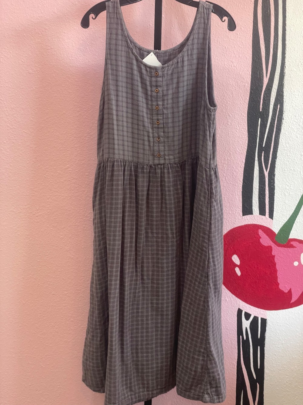 Wares Plaid Organic Cotton Maxi Dress