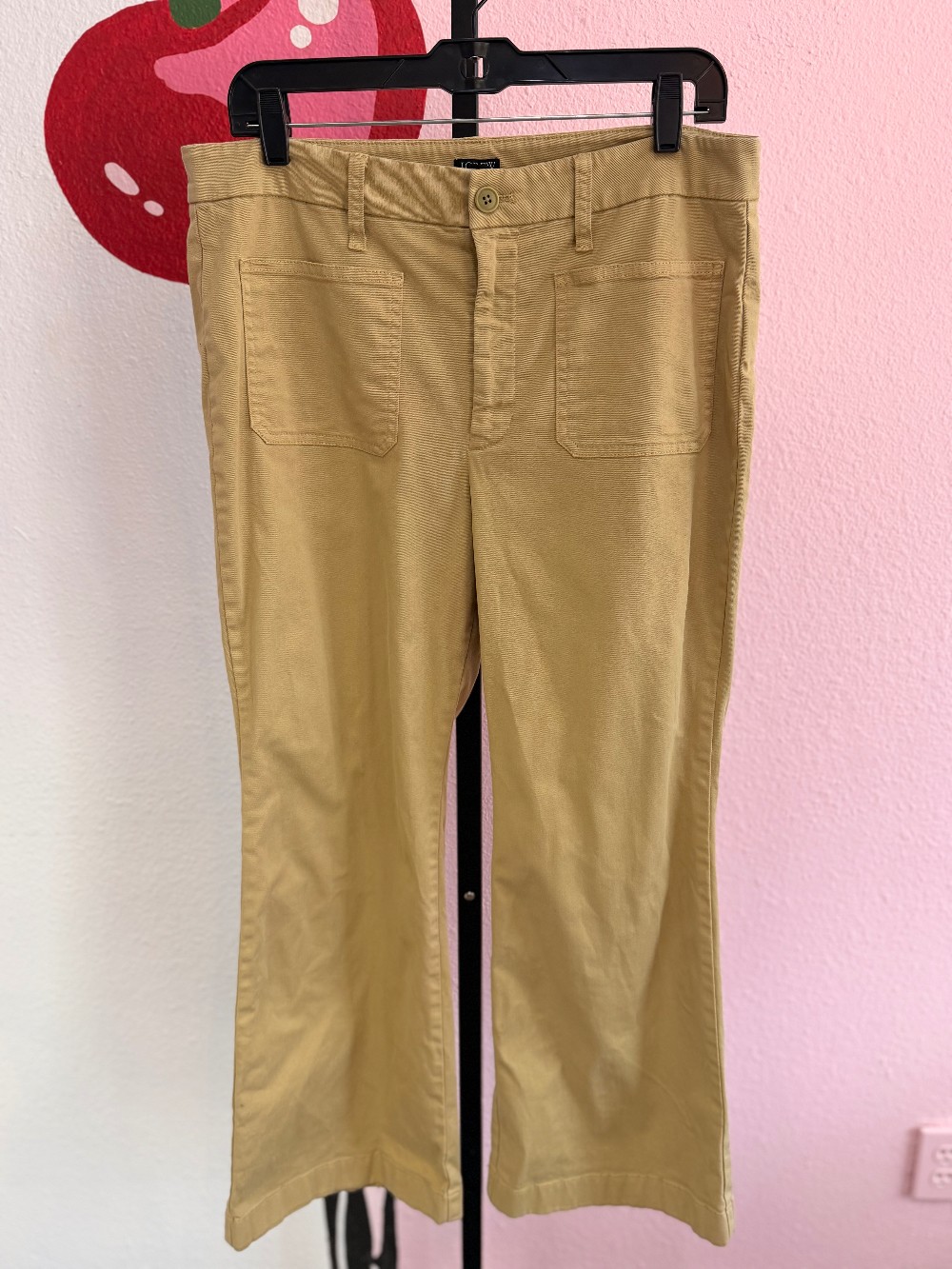 J Crew Patch Pocket Wide Leg Chino Pants
