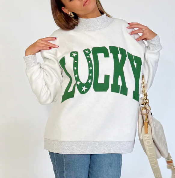 Poppy & Pine - Lucky 2sided Mock Sweatshirt