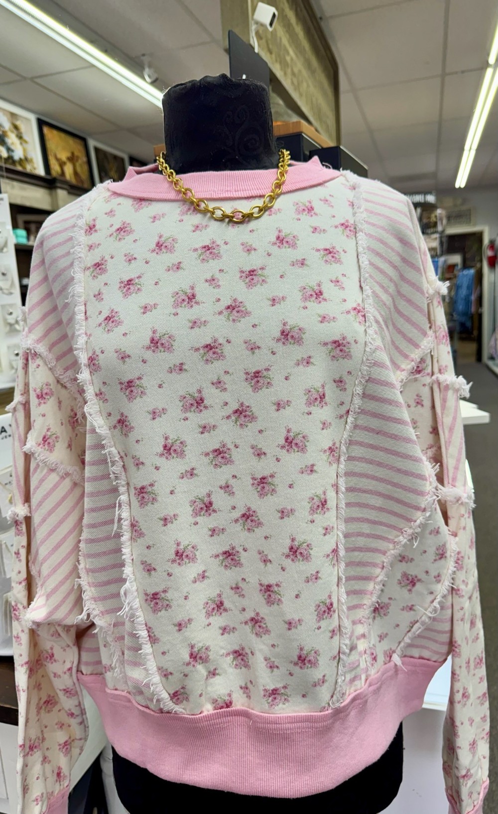 Peach Love - Ditsy Flower French Terry Sweatshirt