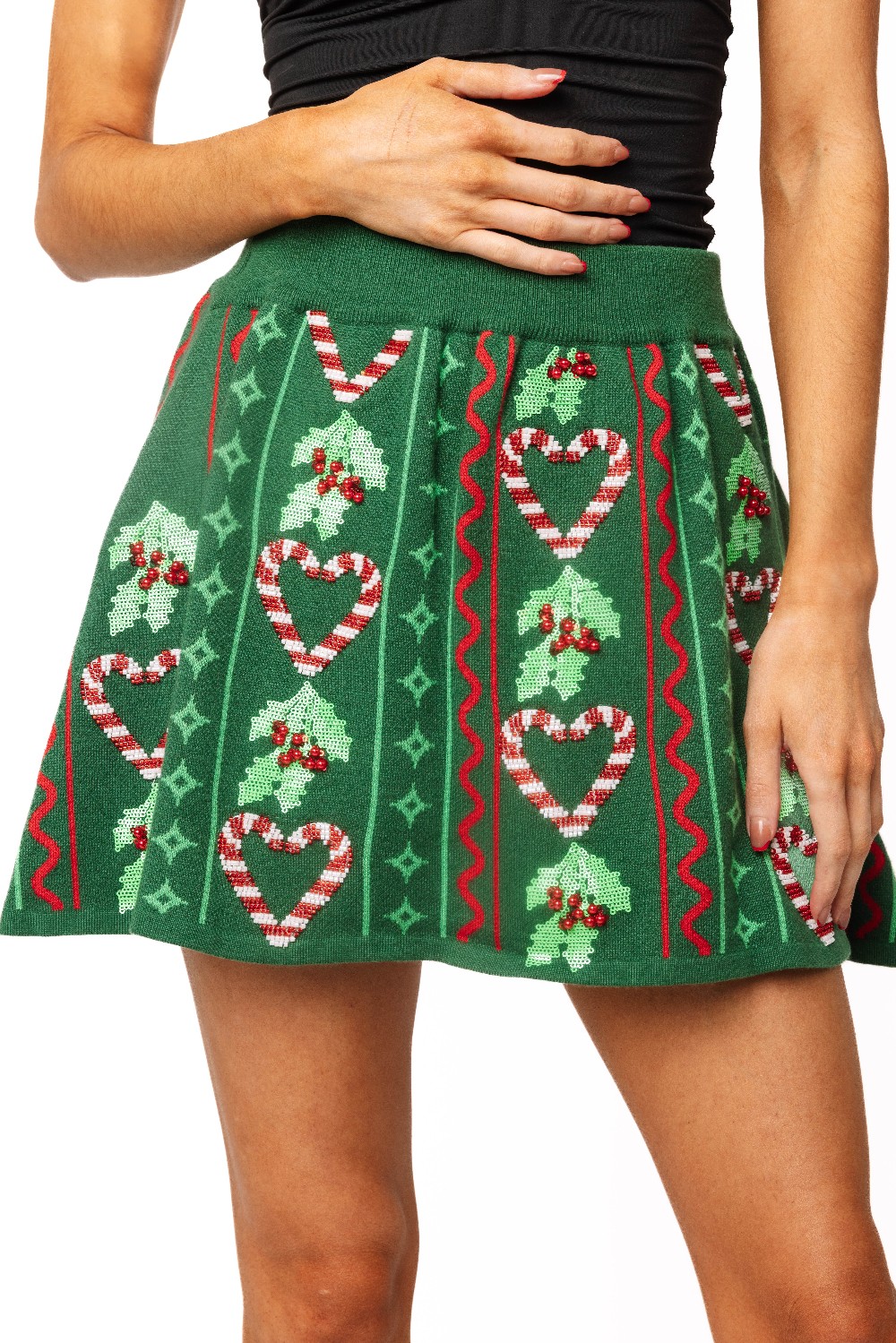Queen Of Sparkles - Holly & Peppermint Skirt