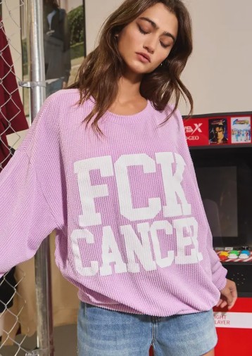 Bucket List - FCK Cancer Oversize Sweatshirt