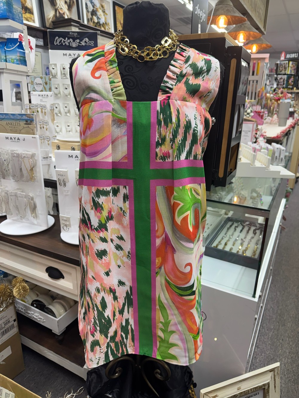 Joy Joy - Ruffles Neck Dress - Patchwork Garden