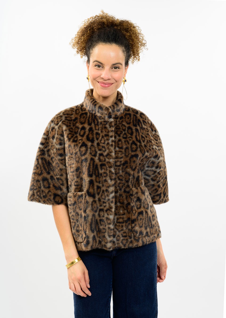Ivy Jane - Faux Fur Capelet - Leopard