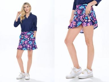 Aryeh - Judith Pleated Hem Skort - Navy