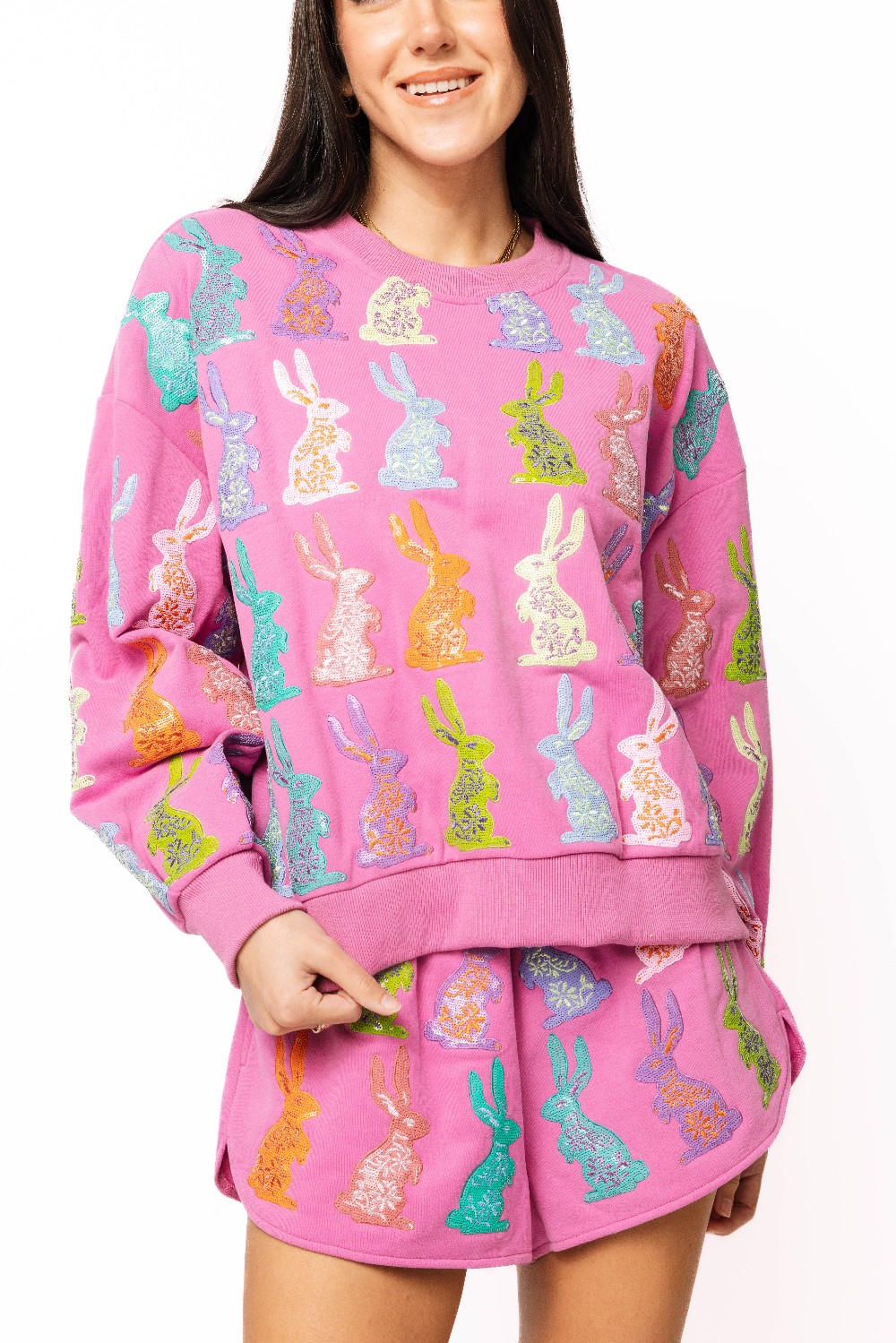 Queen of Sparkles - Purple Easter Bunny Sweatshirt