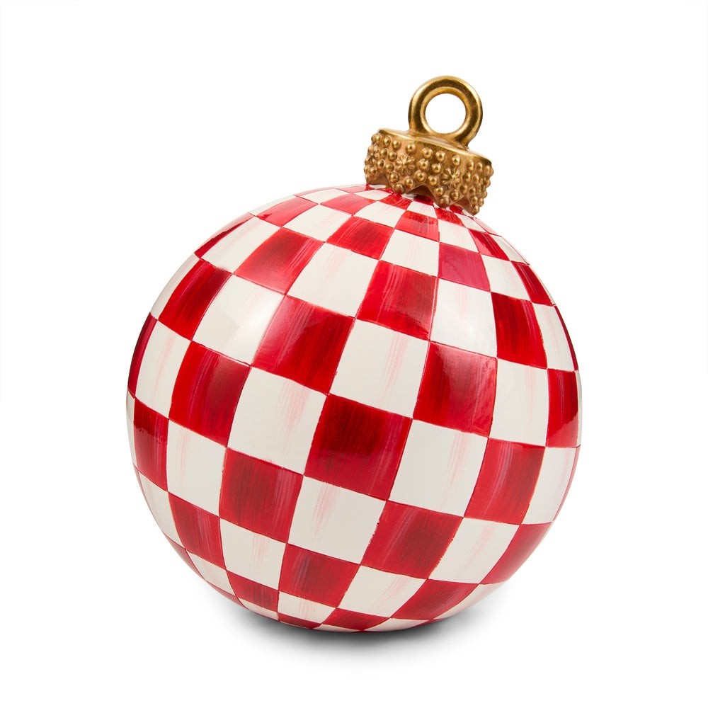 Mackenzie Childs - Red Check Small Tabletop Ornament