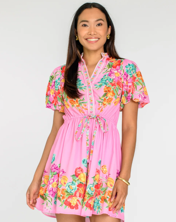 Elizabeth James - Edie Dress - Tulip Tapestry - Cotton Candy