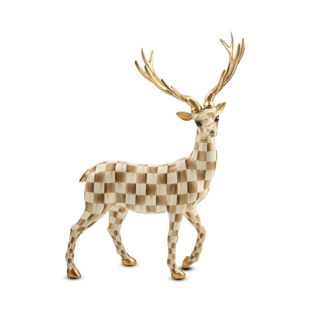 MacKenzie Childs - Mocha Check Standing Deer