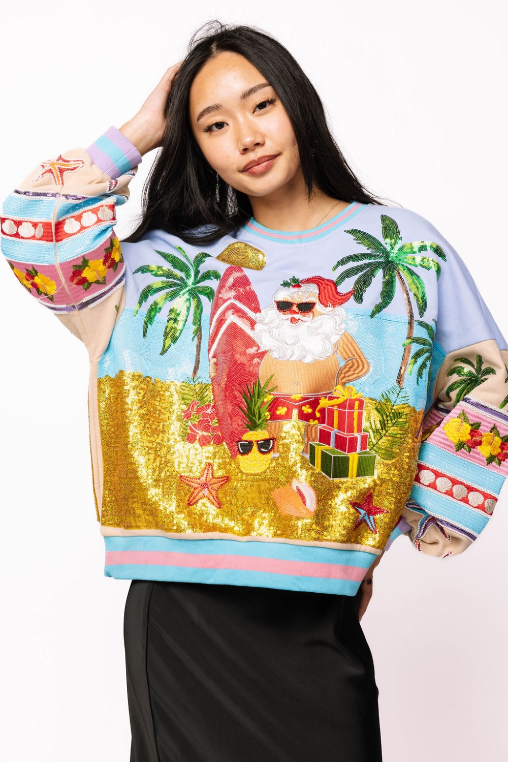 Queen of Sparkles - Vacation Santa Sweatshirt