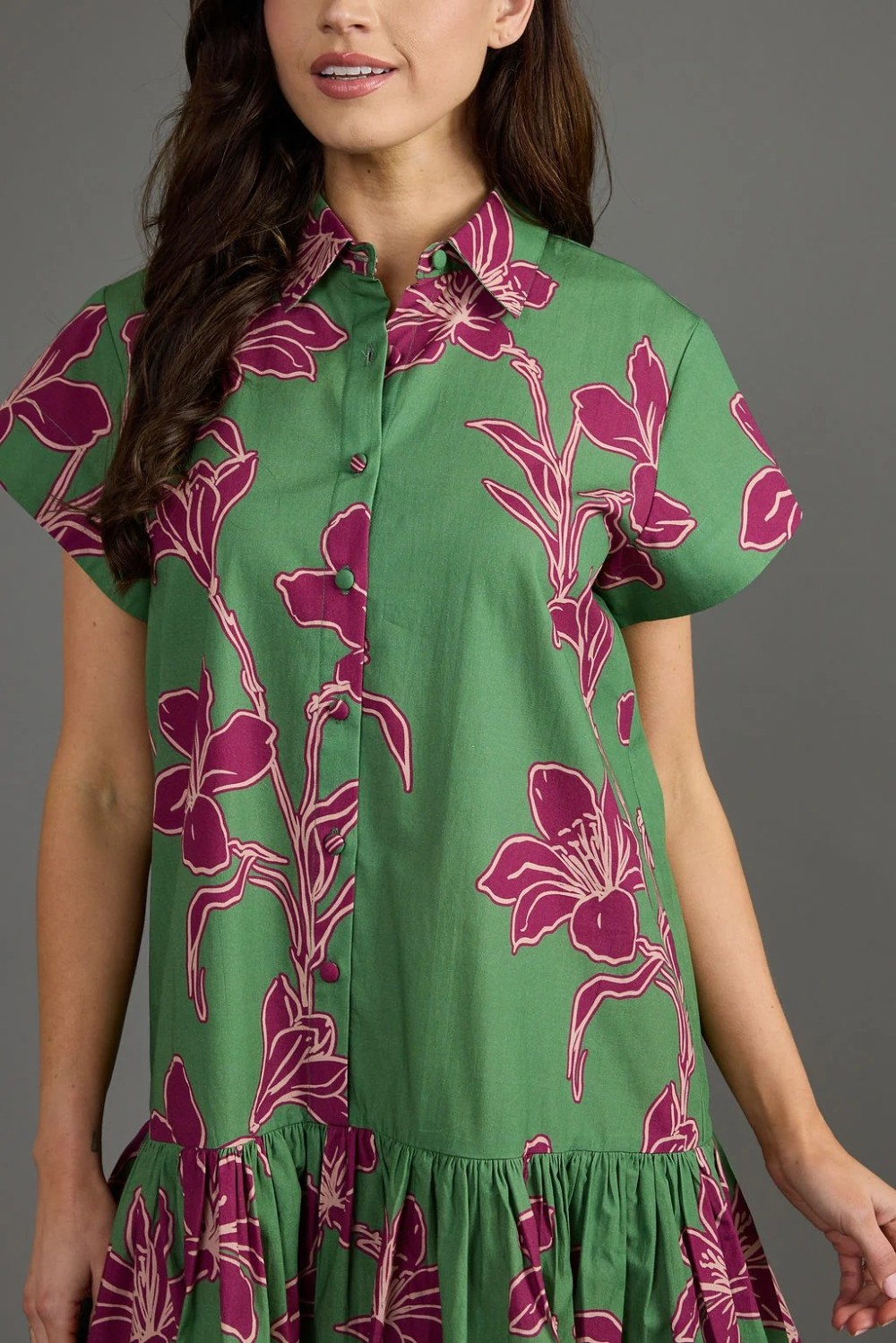 Double A - Jenny Dress - Verde Orchid