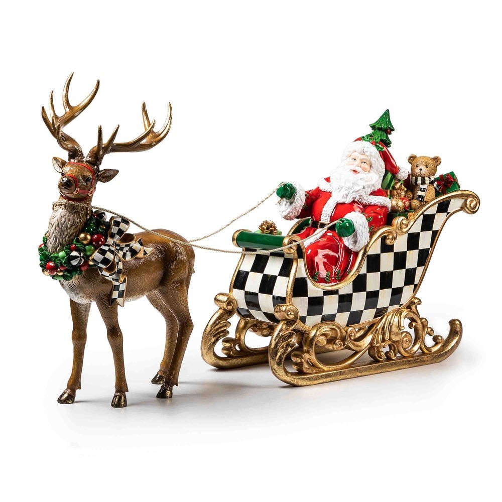 MacKenzie Childs - Night Before Christmas Santa & Sleigh