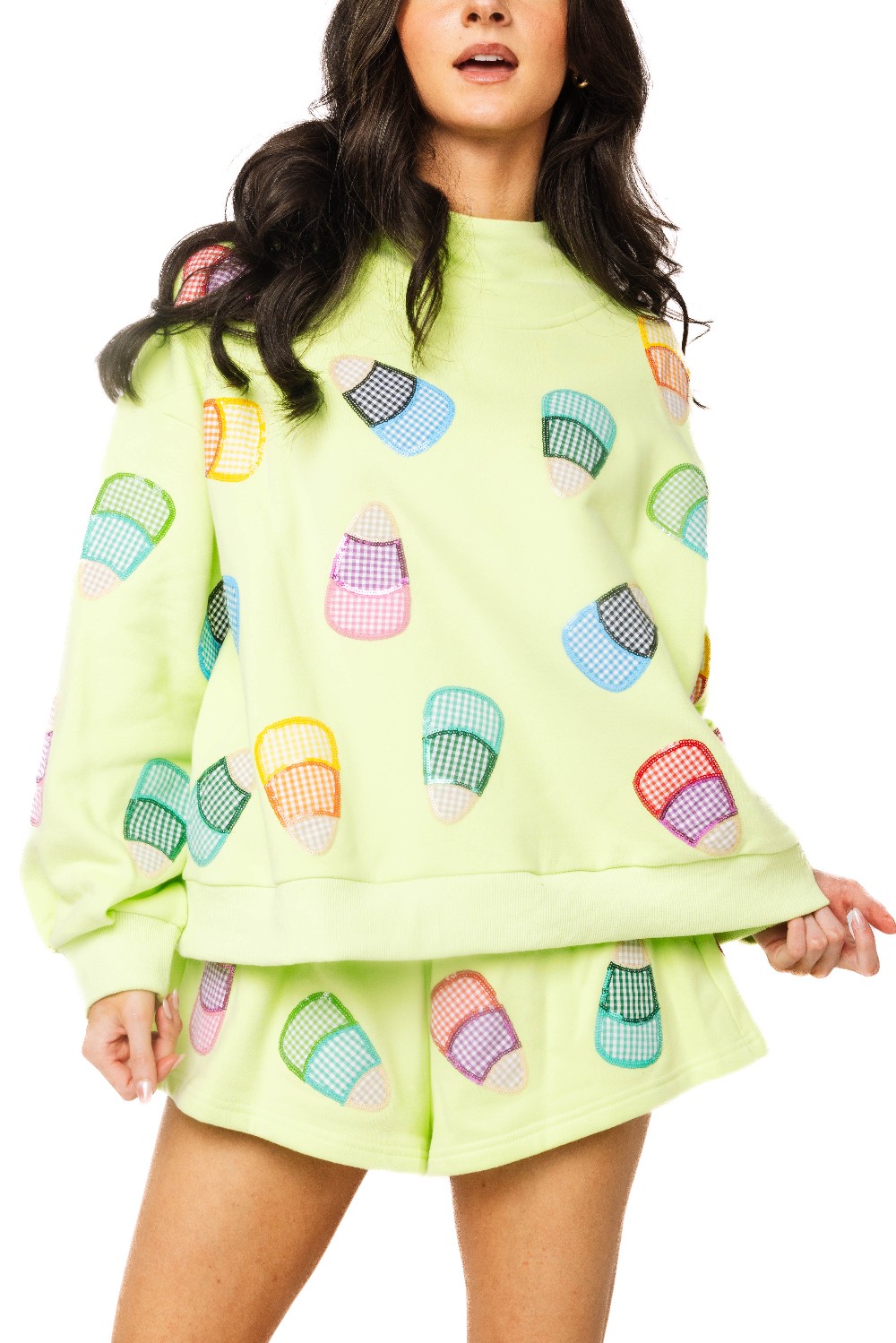 Queen of Sparkles - Green  Candy Corn Sweatshirt