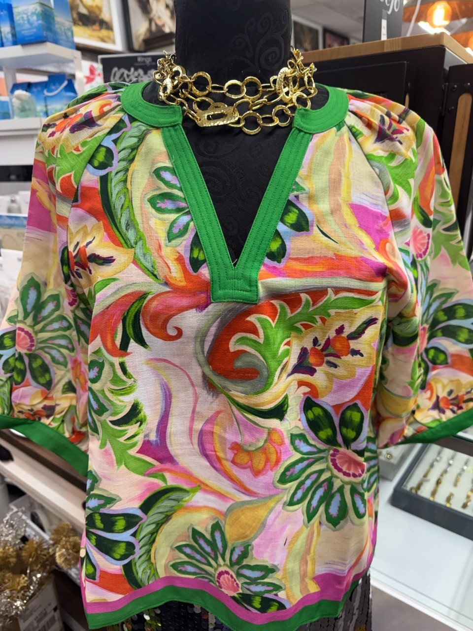 Joy Joy - Stitch Trim Top - Patchwork Garden