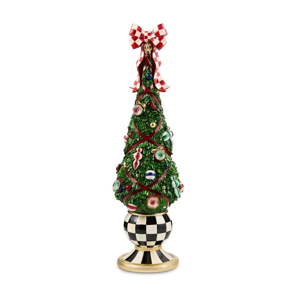 Mackenzie-Childs - Timeless Tartan Illuminated Topiary Tree