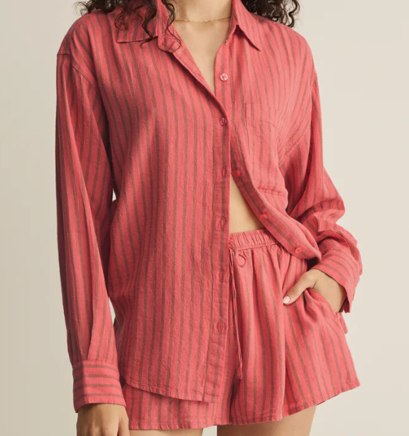 Z Supply - Perfect Striped Button Up - Gelato