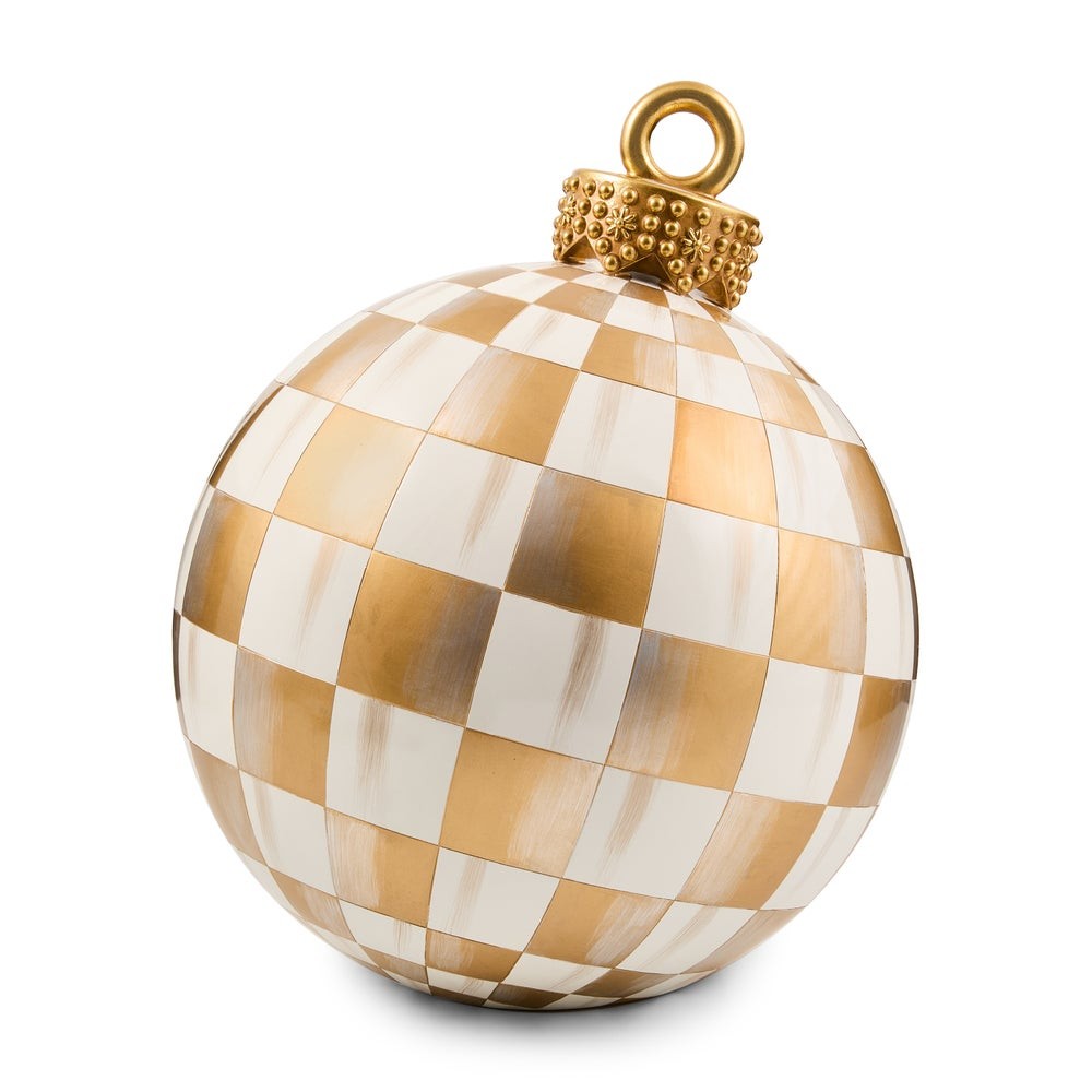 Mackenzie Childs - Gold Check Large Tabletop Ornament