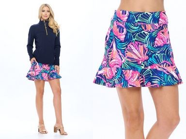 Aryeh - Martina Ruffle Skort - Navy