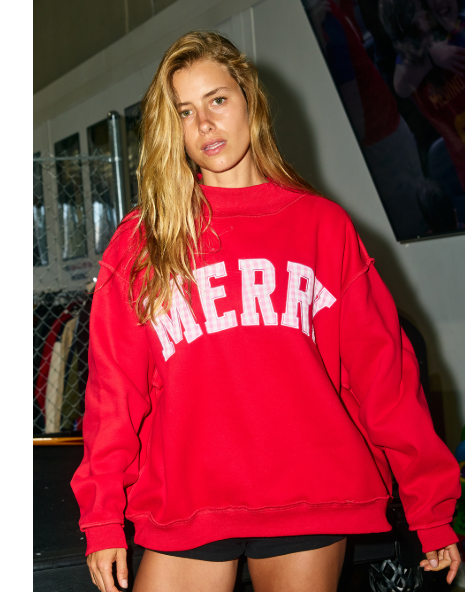 Bucket List - Merry Embroidered MockNeck