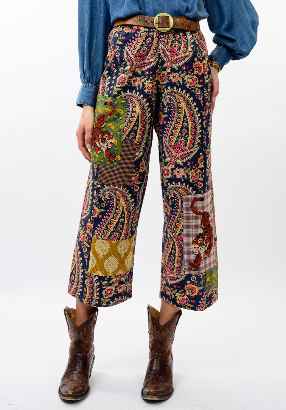 Ivy Jane - Tiger Patch Barrel Pant - Patch Floral