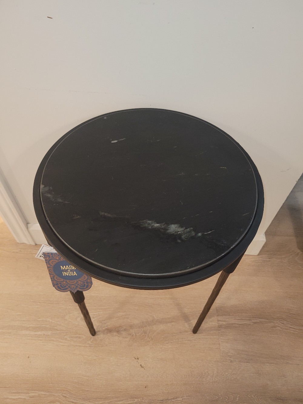 Black Marble Accent Table