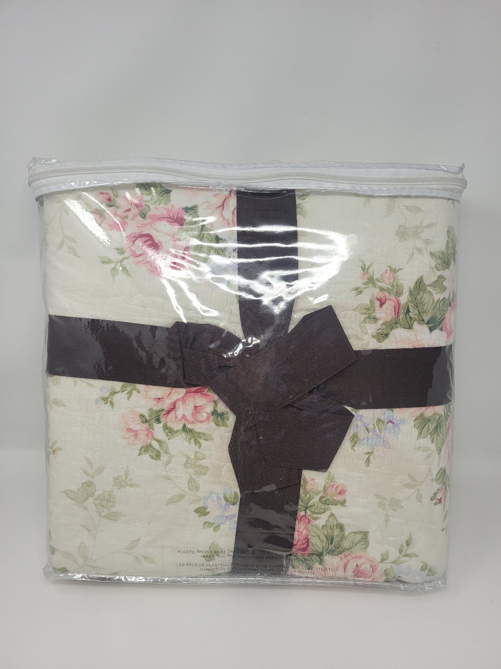 Floral Twin Quilted Coverlet & Sham