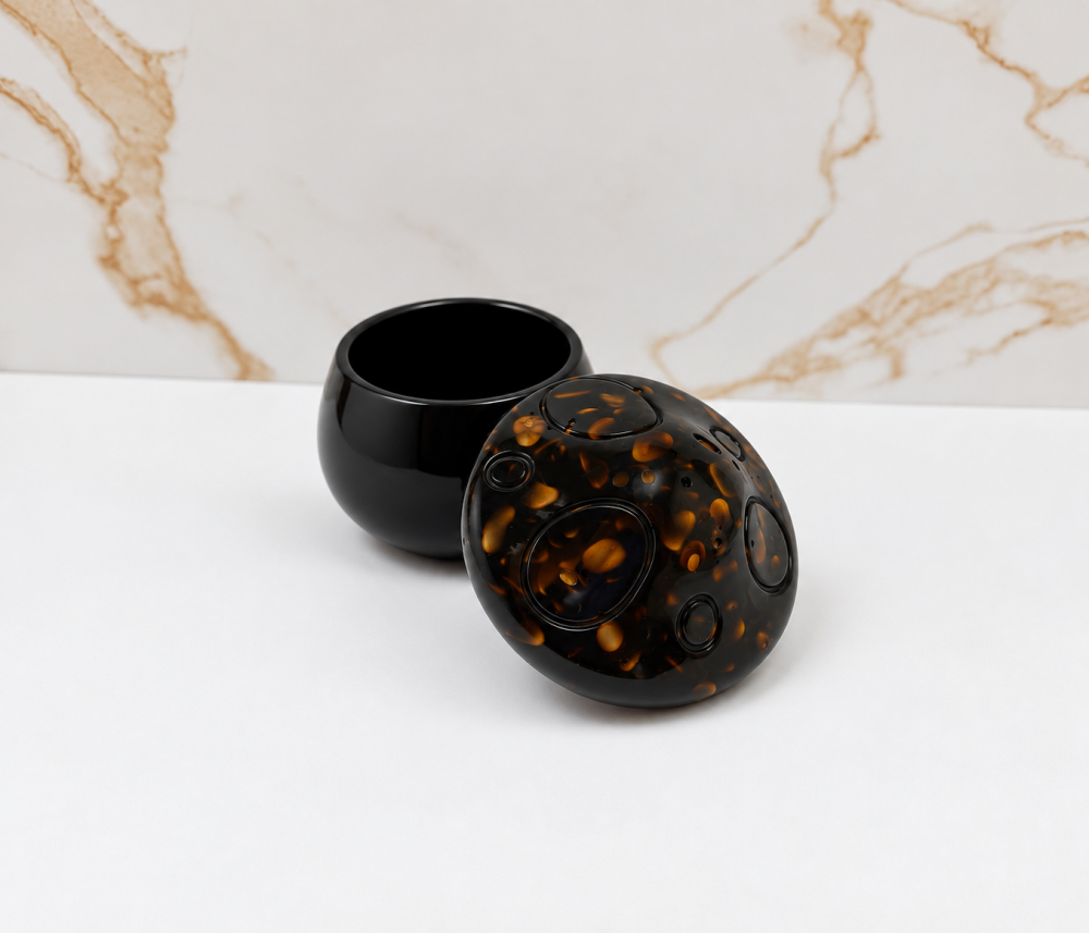 Black Mushroom Trinket Jar