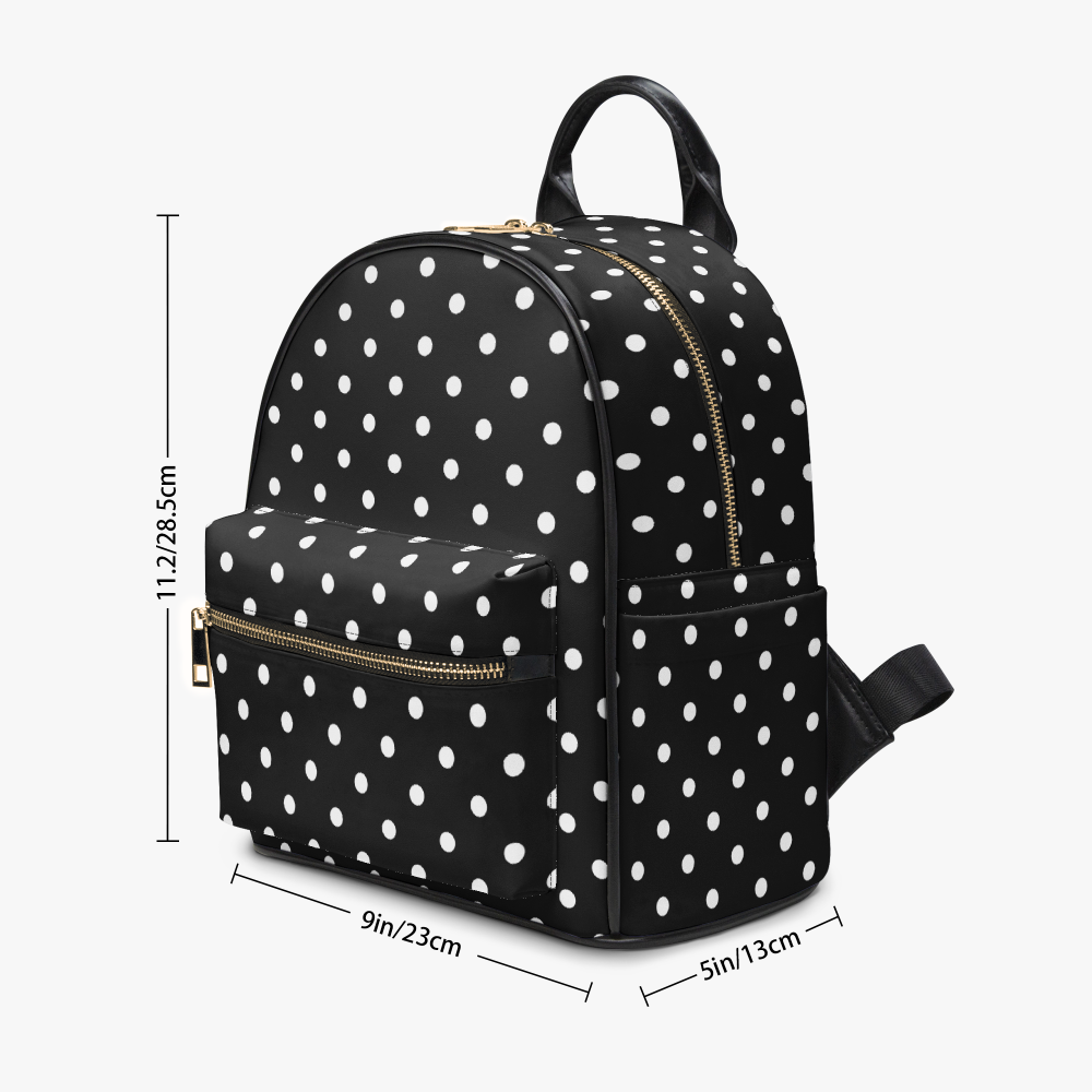 Black & White Polka Dot Mini Backpack