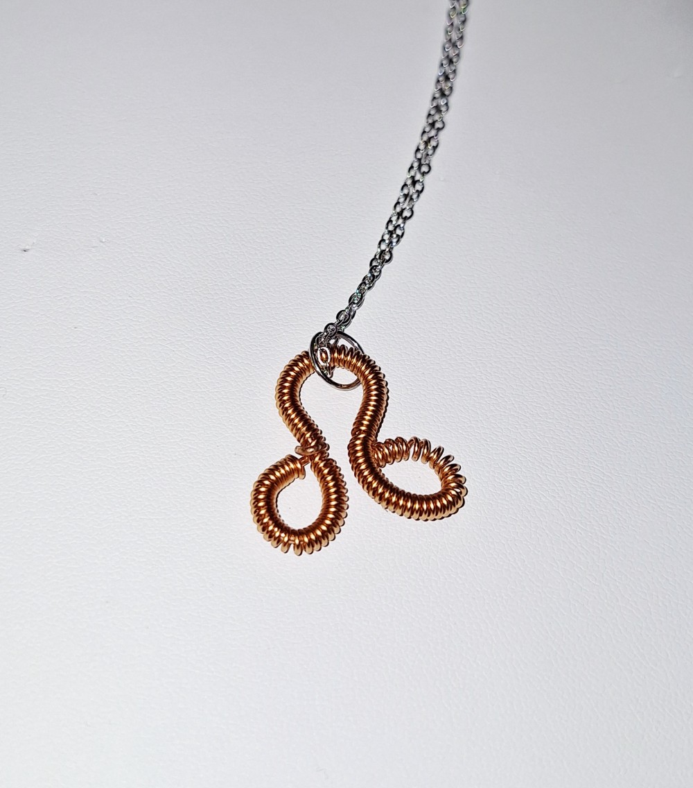 Copper Twisted Coil Pendants