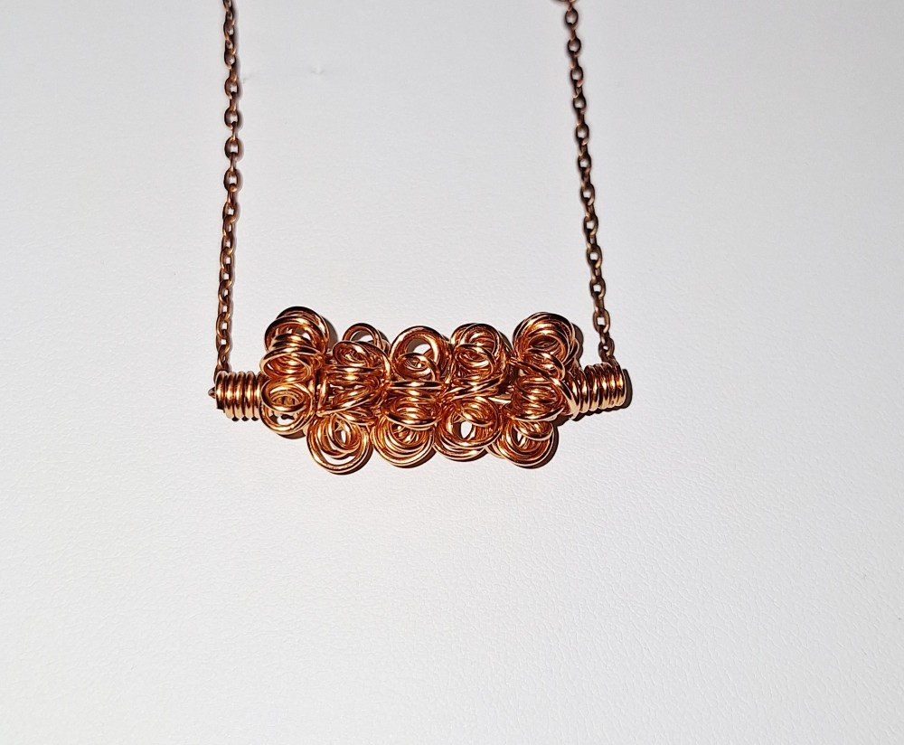 Copper Twisted Coil Pendants
