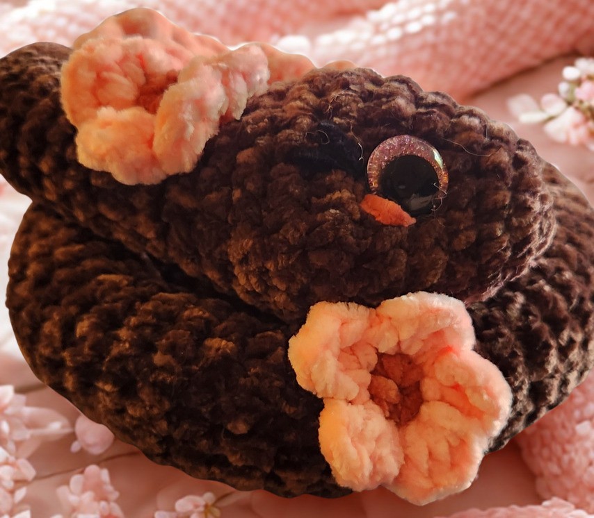 Cherry Blossom Snake Plushie