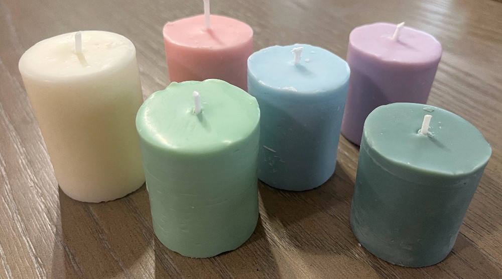 4 pack Volcano Island Votives Candles