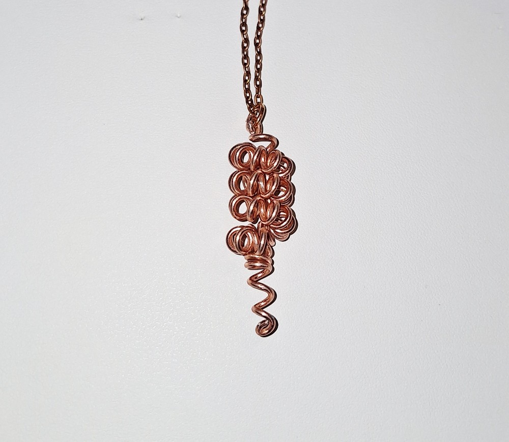 Copper Twisted Coil Pendants