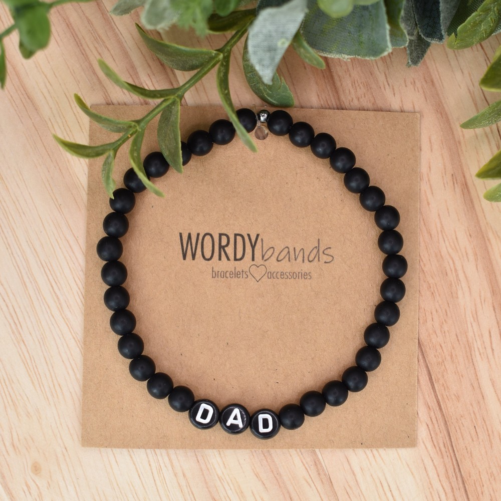 DAD MATTE BLACK 6MM Bracelet